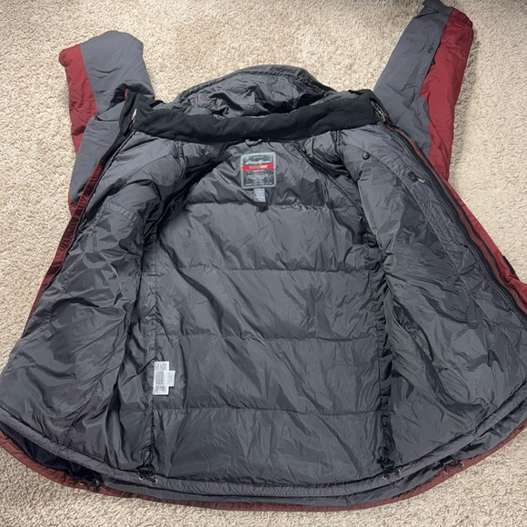 EUC Men’s Eddie Bauer Weatheredge Goose Down Hooded Parka Jacket Size XXL Tall - Picture 8 of 12